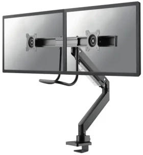 Neomounts NM-D775DXBLACK čierna / Stolný držiak pre dva monitory / 10-32" / VESA 75x75-100x100 / nosnosť 16 kg (NM-D775DXBLACK)