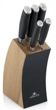 Gerlach Deco Black Sada kuchynských nožov v dubovom bloku 5 ks (5901035500006)