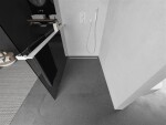 MEXEN/S - Kioto+ L Sprchová zástena WALK-IN s poličkou a držiakom uterákov 70 x 200, grafit, biela 800-070-123-20-40