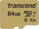 Transcend 500S MicroSDXC 64 GB Class 10 UHS-I/U3 V30 (TS64GUSD500S)
