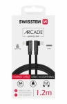 SWISSTEN ARCADE Textilný dátový kábel USB-C - LIGHTNING 1.2m čierna (71529900)
