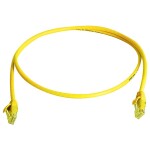 Telegärtner 100008900 RJ45 sieťové káble, prepojovacie káble CAT 6 7.5 m žltá samozhášavý, s priechodkou chrániacou proti zlomeniu 1 ks; 100008900