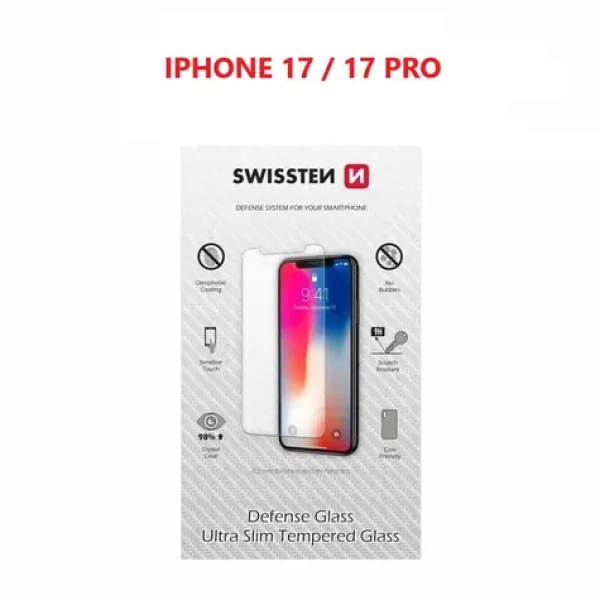 Swissten Ochranné temperované sklo 2.5D pre Apple iPhone 17/17 Pro (74518014)