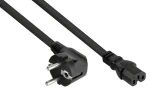Kabelmeister napájací kábel Schuko 90° - IEC C15 čierny / Napájací kábel / H05RN-F / 5 m / 10 A / 250 V (SK0150-S050)