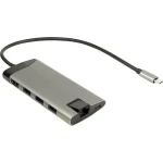 Inter-tech Argus GDC-802 sivá / Dokovacia stanica / USB-C / 1x HDMI / 3x USB 3.2 Gen 1 / LAN / čítačka kariet (88885551)