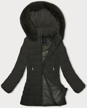 Dámska prešívaná zimná bunda v army farbe J Style (16M9119-136) odstíny zelené L (40)