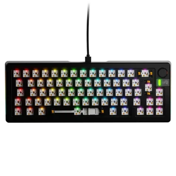 Glorious GMMK 3 Pre 65% barebone ISO čierna / herná 65% TKL / USB-C / bez spínačov / ISO layout / RGB / 1.4m (GLO-KB-GMMK3-PRO-65-BB-W-BLK-ISO)