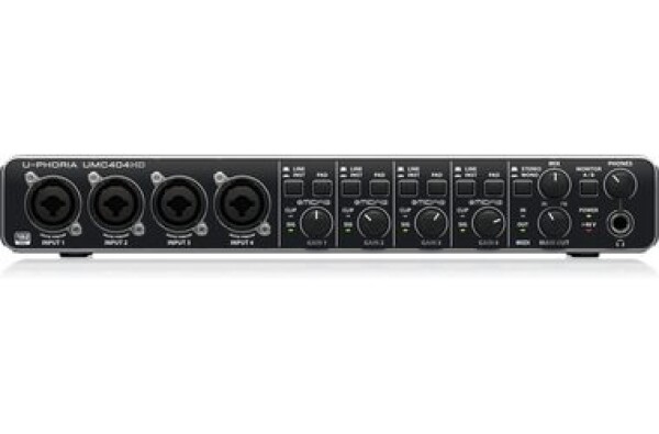 Behringer UMC404HD / Externá zvuková karta / USB / MIDI / XLR / RCA / 6.3mm (27000443)