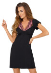 Dámska nočná košeľa Roma Black - Donna S-36 černá