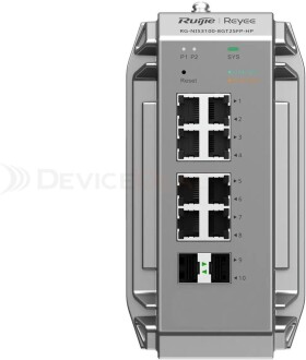 Reyee Ruijie Reyee RG-NIS3100-8GT2SFP-HP| Switch zarządzalny przemysłowy, 10 portów, 8xGE, 8xPoE, 240W, 2xSFP, L2, Cloud