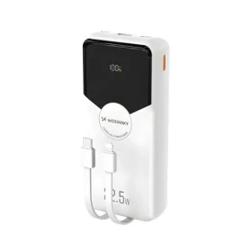 Wozinsky WFC-15W 20000mAh biela / Powerbanka / vstavané káble Lightning a USB-C / 22,5W / PD20W