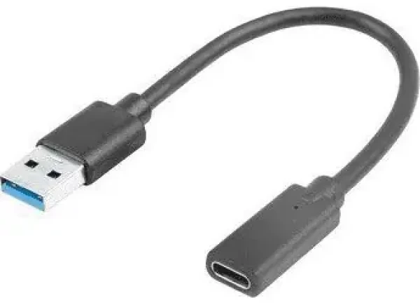 Lanberg AD-UC-UA-03 čierna / Adaptér USB / USB-C - USB-A (AD-UC-UA-03)
