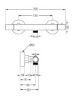 MEXEN/S - Carl sprchový stĺp vrátane sprchovej termostatickej batérie Slim, čierna 77105240-70
