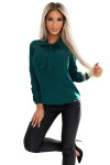 Dámska blúzka 140-24 Tmavo zelená - Numoco M tmavě zelená