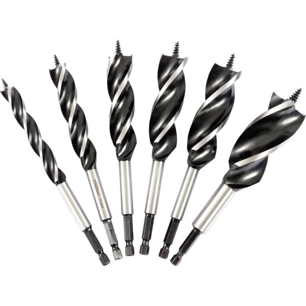 FRITZFURT 2800-3106 sada hadovitých vrtákov 6-dielna 12 mm, 16 mm, 19 mm, 23 mm, 25 mm, 32 mm Celková dĺžka 150 mm šesťhranný záhlbník 1 sada; 2800-3106