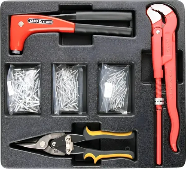 YATO Vložka do zásuvky - kliešte nitovacie / Vložka do zásuvky / 6 ks / hasák 330mm / nožnice na plech / nity (YT-55478)