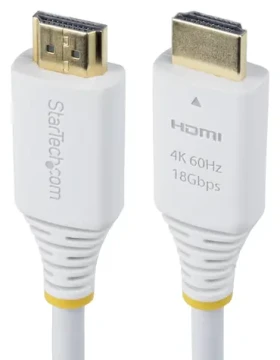 StarTech HDMI kábel biela / 3 m / 4K 60Hz / HDR10 (HDMI2-CABLE-4K60-10W)
