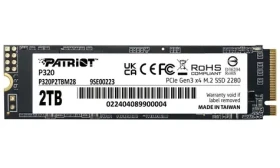 Patriot P320 2TB / SSD / M.2 2280 / PCIe Gen3 / R: 3000Mbps / W: 2200MBps / 5y (P320P2TBM28)
