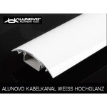 Alunovo HW90-100 káblová lišta (d x š x v) 1000 x 80 x 20 mm 1 ks biela (lesklá); HW90-100