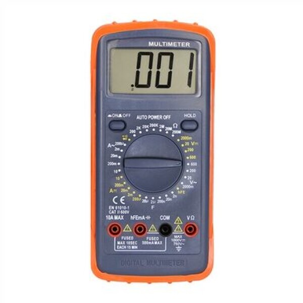 Solight V30 multimeter / max. AC 600V 10A / max. DC 600V 10A / test diódy / bzučiak / hFE / kapacita / odpor (8592718027179)