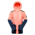 Dětská lyžařská bunda membránou ptx ALPINE PRO ZARIBO neon salmon