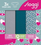 Dámske nohavičky GO Crush High leg C3P – UNKNOWN – tyrkysová V022 – SLOGGI Multple Colours 22 S