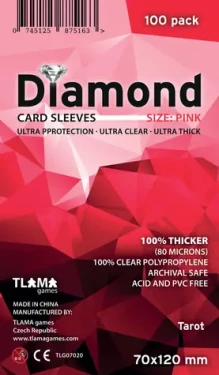 TLAMA games Obaly na karty Diamond Pink: Tarot (70x120 mm) (80 mikrónov, 100 ks)