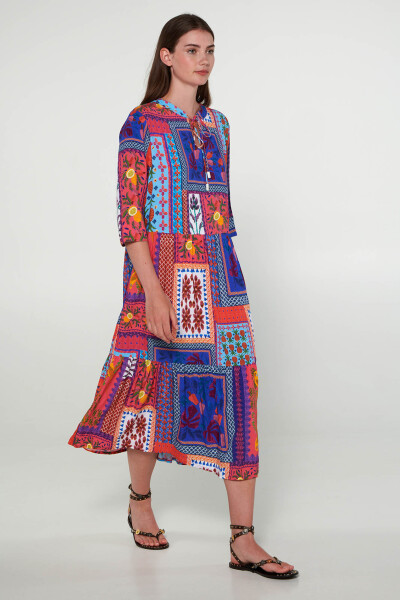 Vamp - Šaty s krátkymi rukávmi 20429 - Vamp coral sun S