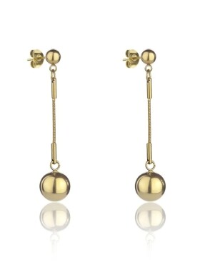 Marc Malone Pozlátené visiace náušnice Amanda Gold Earrings MCE24002G