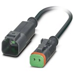 Phoenix Contact SAC-2P-DTMS/ 0,3-PUR/DTFS kábel pre senzor/aktor, 1414991, piny: 2, 0.3 m, 1 ks; 1414991