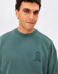 Armedangels Iconic Å GMT Dye Sweatshirt 3653 petrol velvet washed L