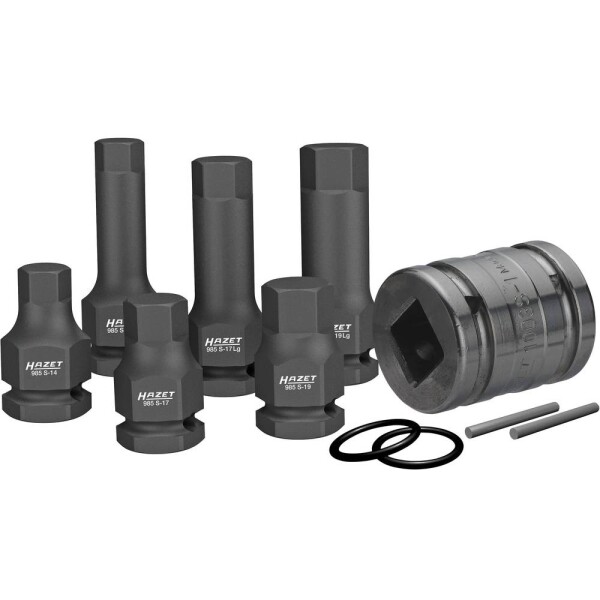 Hazet sada vložiek zástrčného kľúča nárazového skrutkovača, 1/2 (12.5 mm), 1 (25 mm), 985S/11; 985S/11