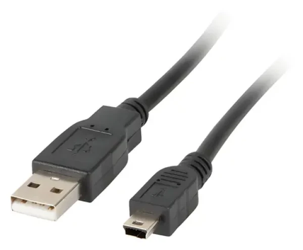 Lanberg CA-USBK-10CC-0018-BK čierna / Kábel USB-A - Mini USB / USB 2.0 / 1,8 m (CA-USBK-10CC-0018-BK)