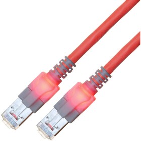 Easylan CS1ORCDCD0250 RJ45 sieťové káble, prepojovacie káble CAT 6 S/FTP 25.00 m červená (jasná) dvojžilový tienený, bez halogénov, samozhášavý 1 ks; CS1ORCDCD0250