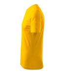 Klasické tričko unisex žlté 3XL