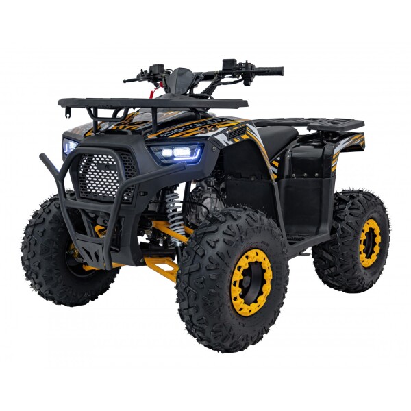 Mamido Detská benzínová štvorkolka RamiGO DISCOVERER 125CC čierno-oranžová