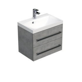 Kúpeľňová skrinka s umývadlom SAT Cube Way 60x53x40 cm betón CUBE260ZBE CUBE260ZBE