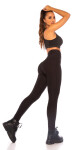 Curvy Girls Size! Sexy Highwaist Leggings Push-up black