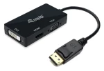 Equip 133441 čierna / Adaptér / DisplayPort - HDMI, VGA, DVI / 3v1 / 0,24 m (133441)