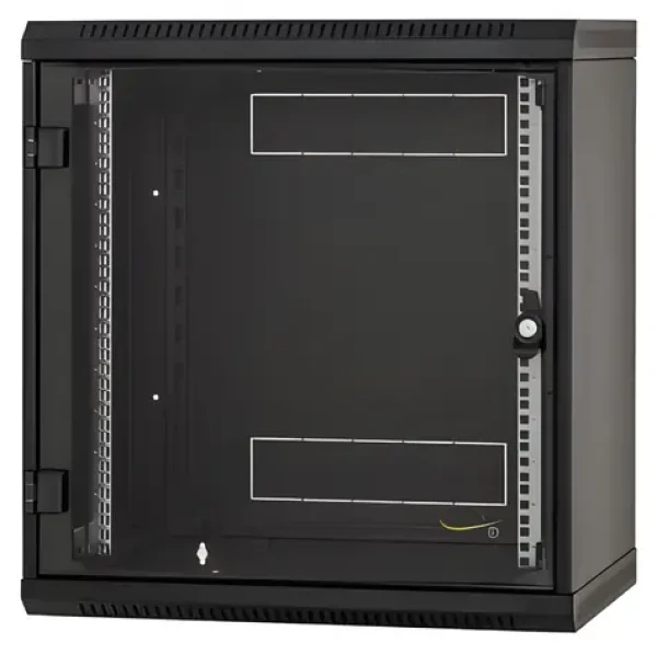 Triton RUA-09-AS6-BAX-A1 / Nástenný rozvádzač / 9U / 600x600 mm / sklenené dvere / odnímateľné bočnice / čierny (RUA-09-AS6-BAX-A1)