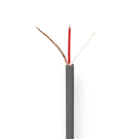 Nedis Mikrofónny kábel 2 x 0.12 mm2 tmavo šedá / Meď / 100.0 m / Okrúhly / PVC / Role (COTR15011GY100)