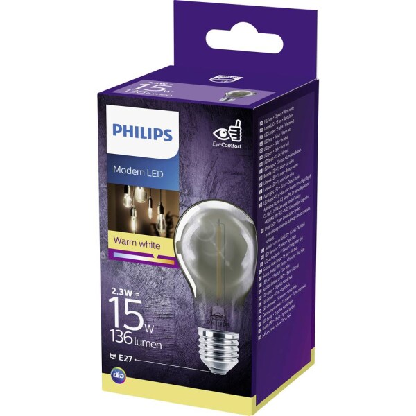 Philips LED 75963600 LED E27 klasická žiarovka 2.3 W = 11 W teplá biela (Ø x d) 6 cm x 10.6 cm 1 ks; 75963600