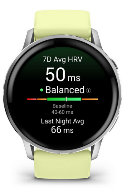 Garmin Venu 4 Smartwatch 45mm silver citrónové