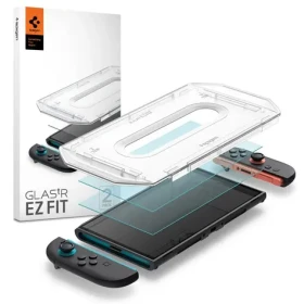 Spigen Glass tR EZ Fit Ochranné sklo pre Nintendo Switch 2 (2ks) (AGL10156)