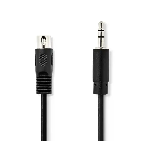 Nedis DIN Audio kábel DIN 5pinová (M) - jack 3.5mm (M) 1.00m čierna (CAGL20100BK10)