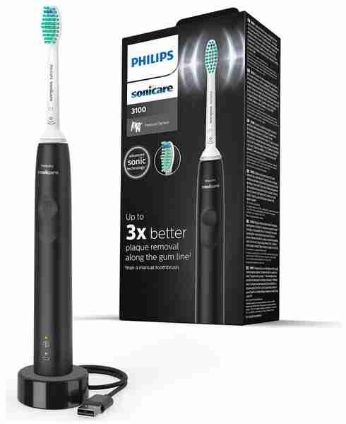 Philips HX3671/14 čierna / Sonická zubná kefka / 31.000 kmitov / 1 režim / časovač / 1 hlavica (HX3671/14)