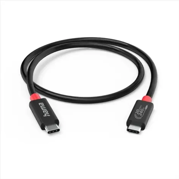 HAMA USB-C kábel USB4 čierna / 2 m / 20 Gb / s / 240 W (200788)