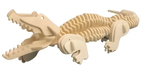 Woodcraft Drevené 3D puzzle Krokodíl