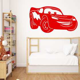 Veselá Stena Samolepka Blesk McQueen Farba: červená, Veľkosť: 60 x 35 cm