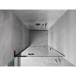 MEXEN/S - Mist-H L sprchové dvere krídlové ľavé 80, transparent, čierna 8A5L-080-000-70-00-L